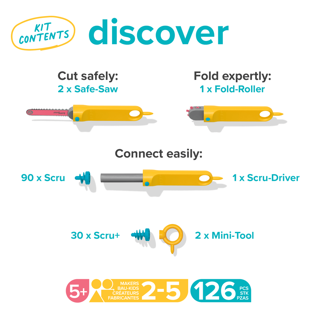 Makedo Cardboard Construction Tools | Discover Kit