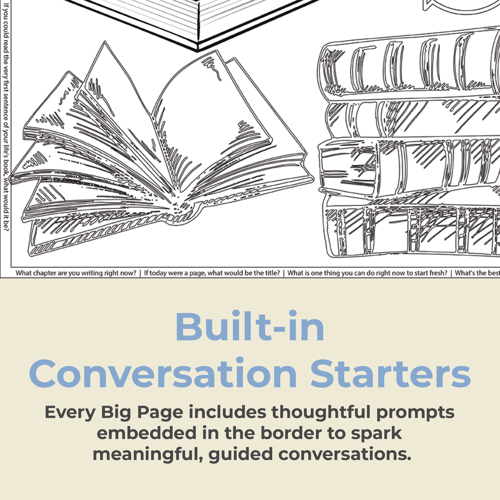 "Chapters of Life" - Giant Coloring Sheet for Big Transitions