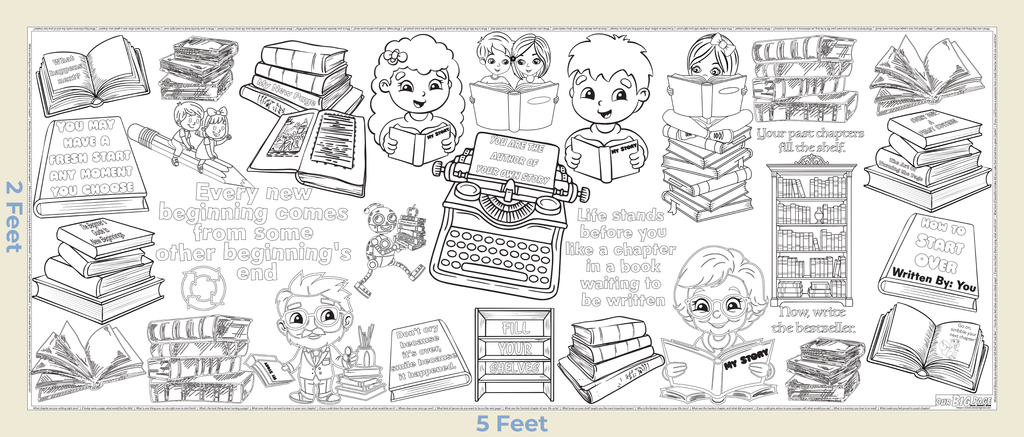 "Chapters of Life" - Giant Coloring Sheet for Big Transitions