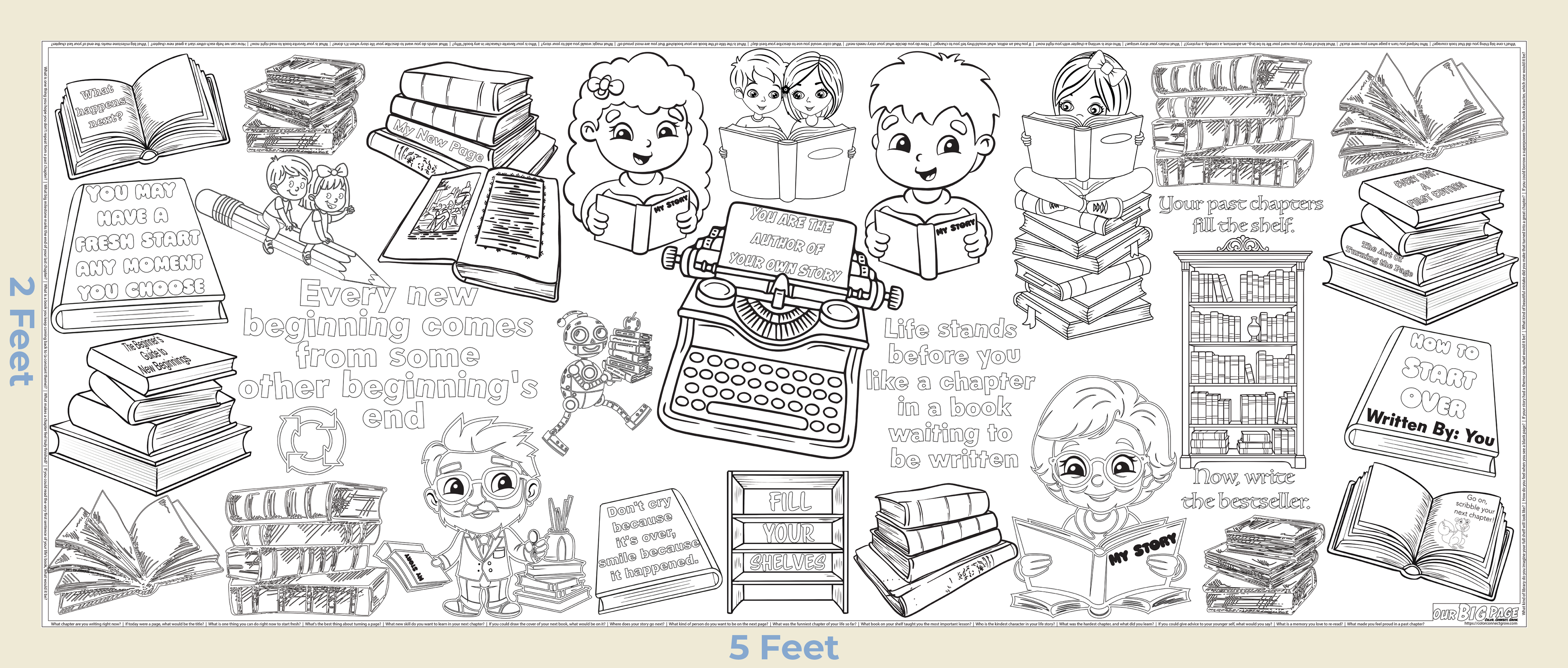 "Chapters of Life" - Giant Coloring Sheet for Big Transitions