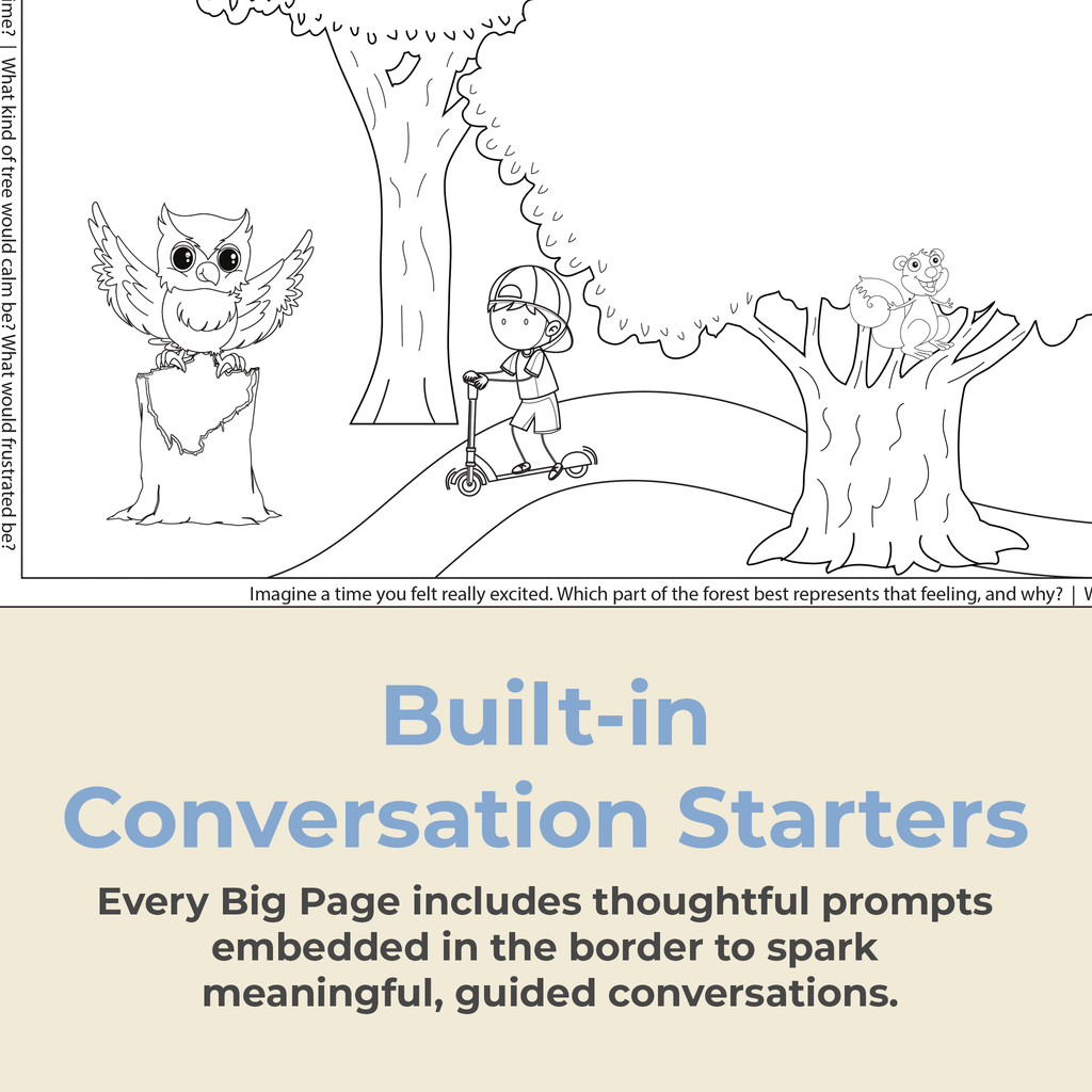 "Heartwood Haven" - Giant Coloring Sheet for Big Feelings and Hard Days