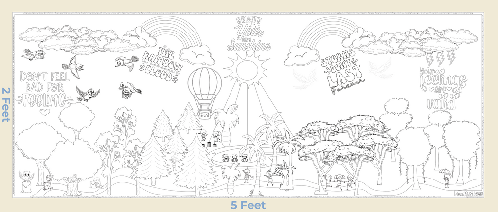 "Heartwood Haven" - Giant Coloring Sheet for Big Feelings and Hard Days