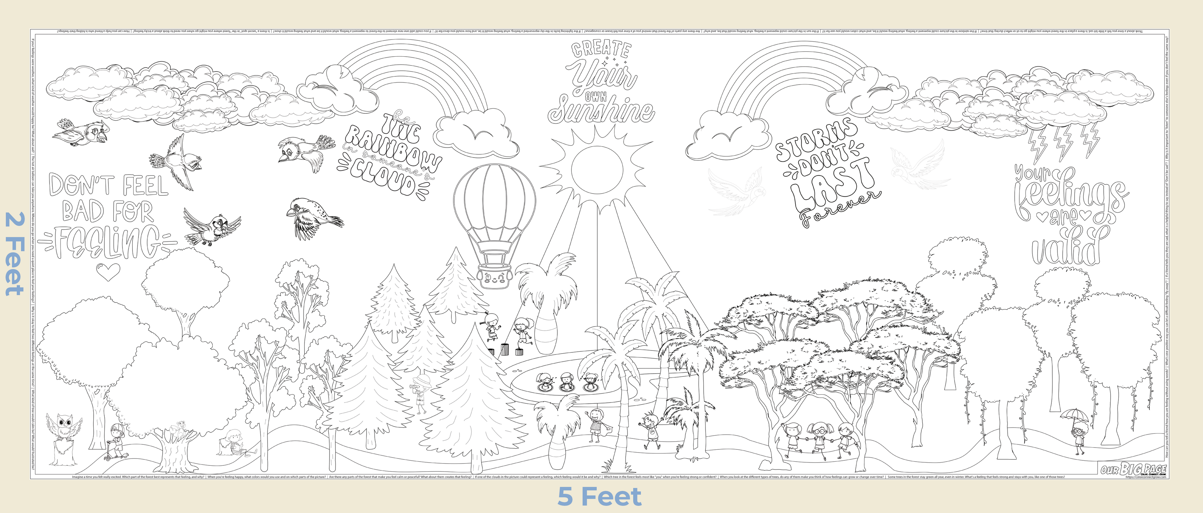 "Heartwood Haven" - Giant Coloring Sheet for Big Feelings and Hard Days
