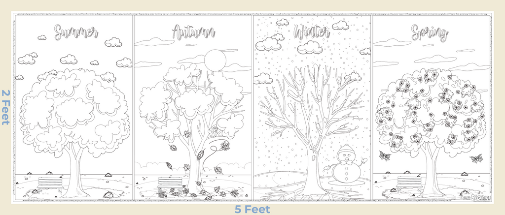"Seasons of Change" - Giant Coloring Sheet for Kids Who Are Going Through Something