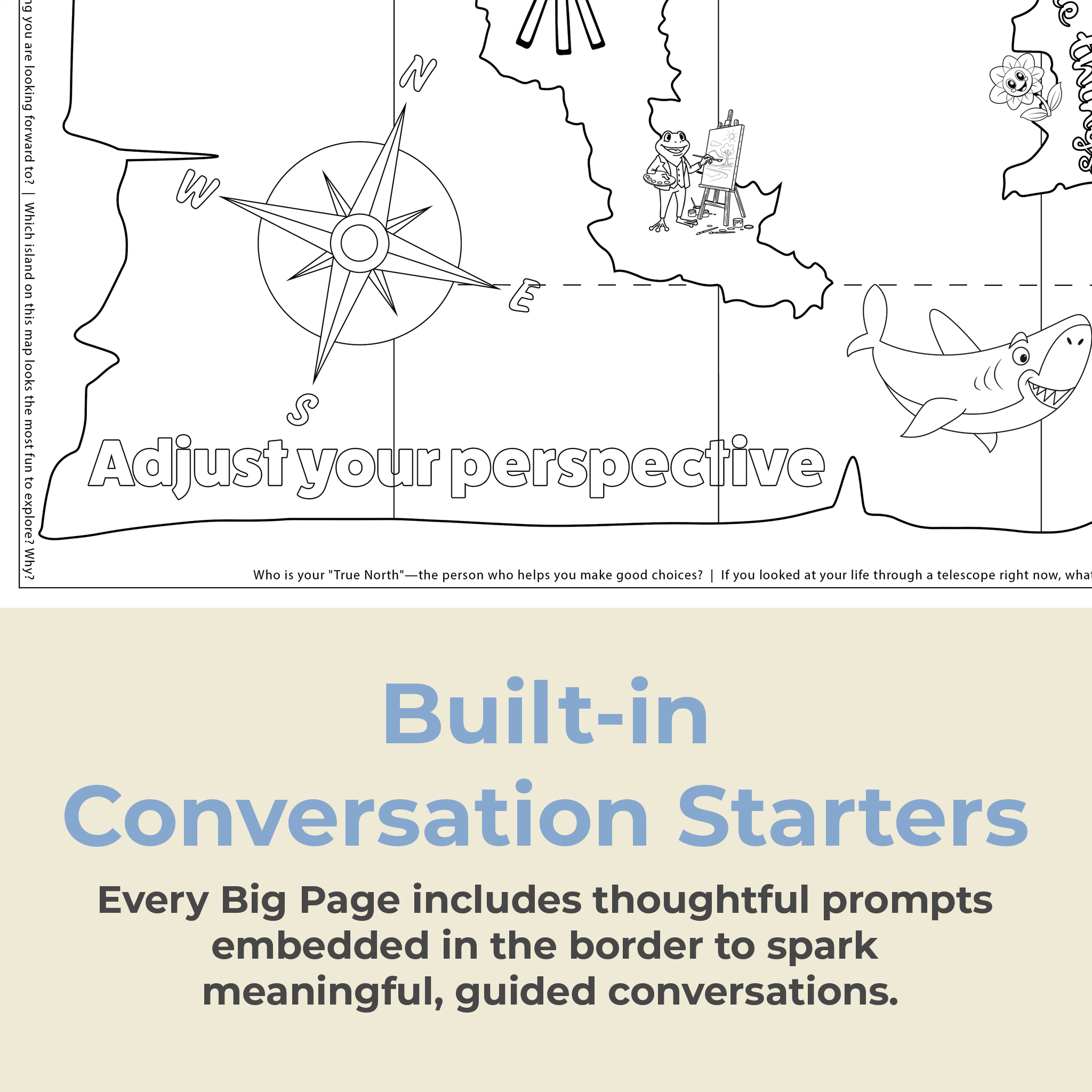 "The Gratitude Map" - Giant Coloring Sheet for Kids Who Focus on What They Don't Have