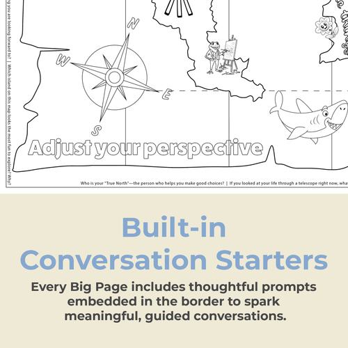 "The Gratitude Map" - Giant Coloring Sheet for Kids Who Focus on What They Don't Have