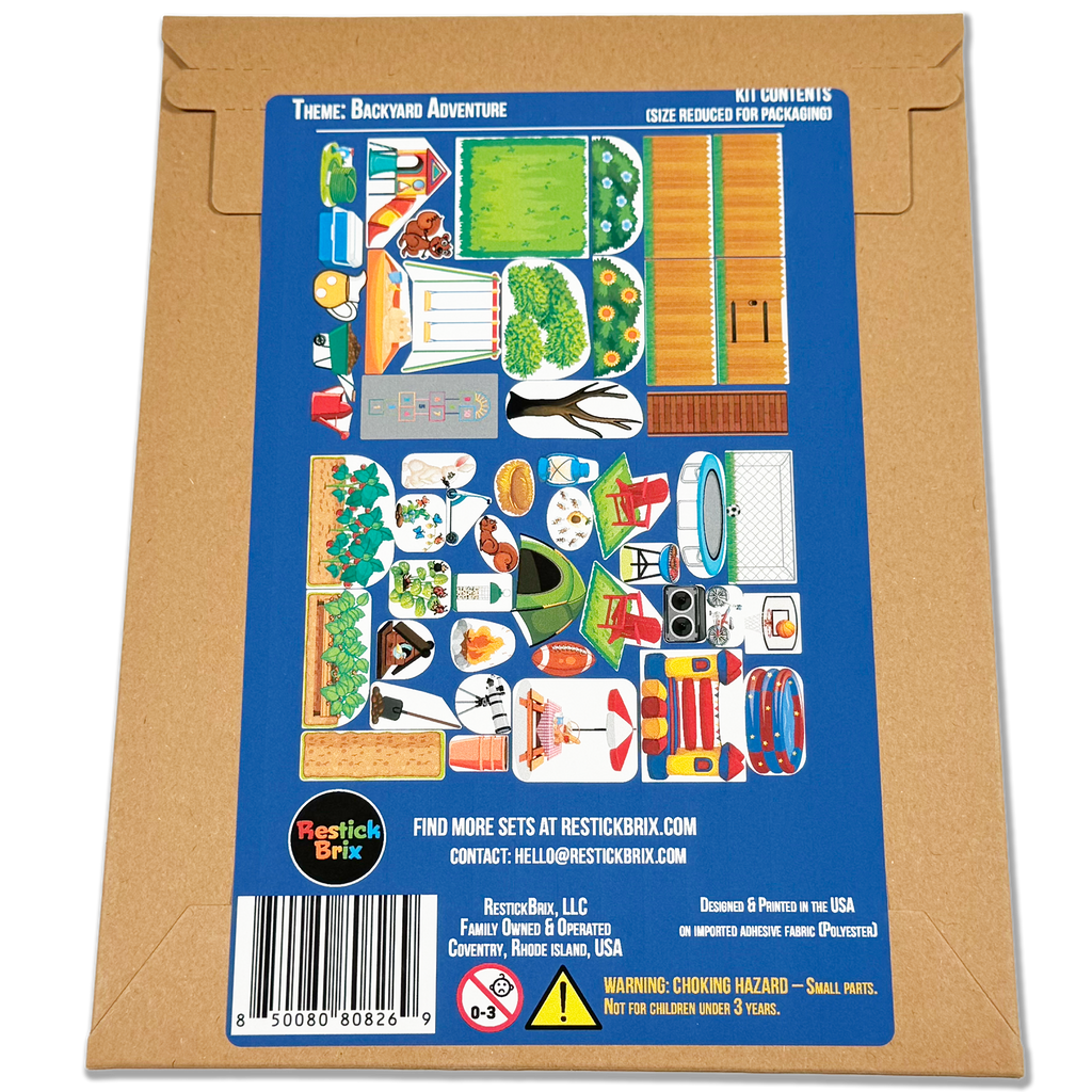 Backyard Adventure: Reusable Decals for Magnetic Tiles