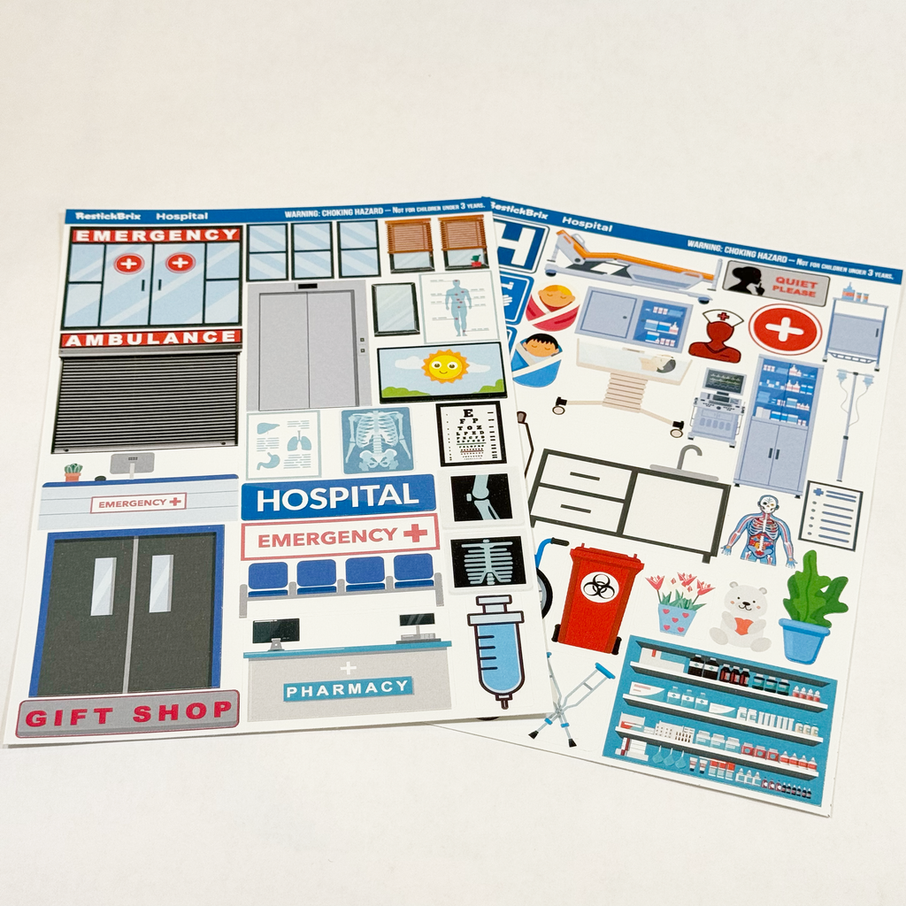 Hospital: Reusable Decals for Magnetic Tiles