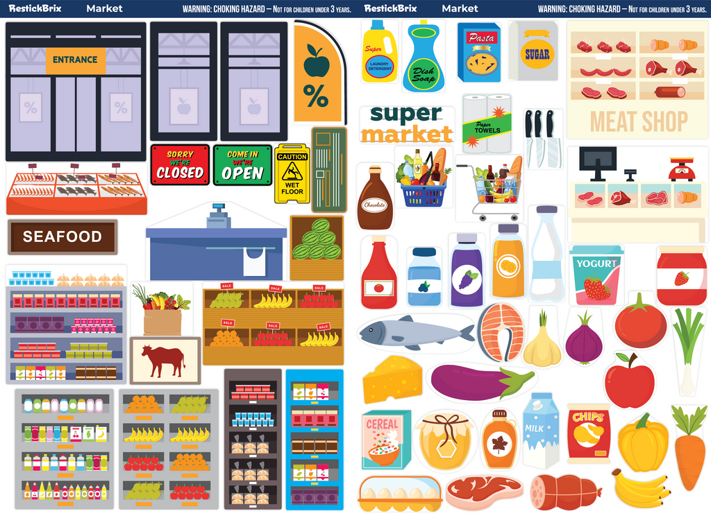 Market: Reusable Decals for Magnetic Tiles