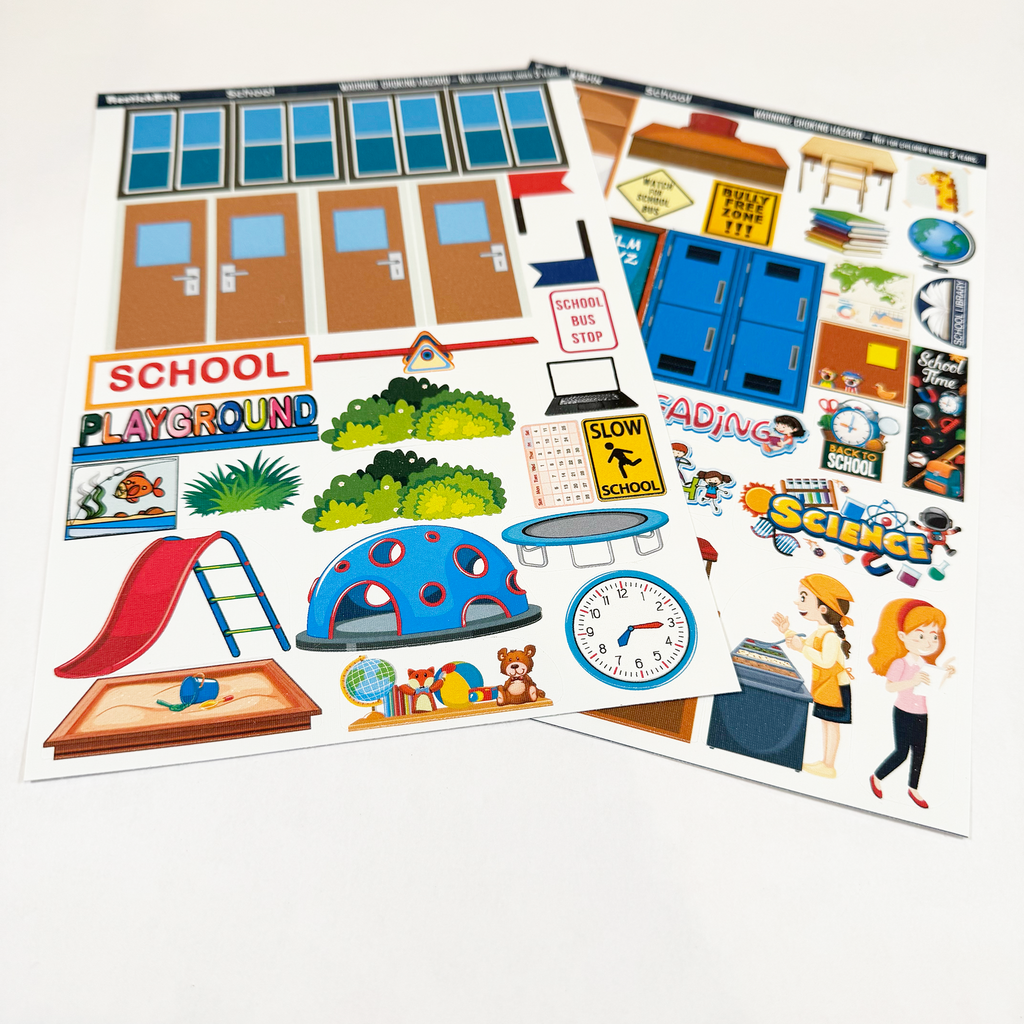 School: Reusable Decals for Magnetic Tiles