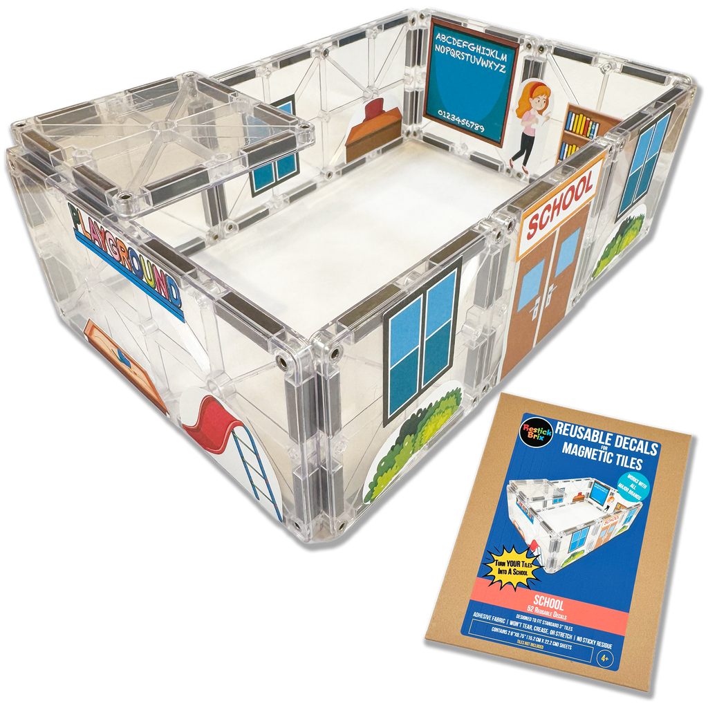 School: Reusable Decals for Magnetic Tiles