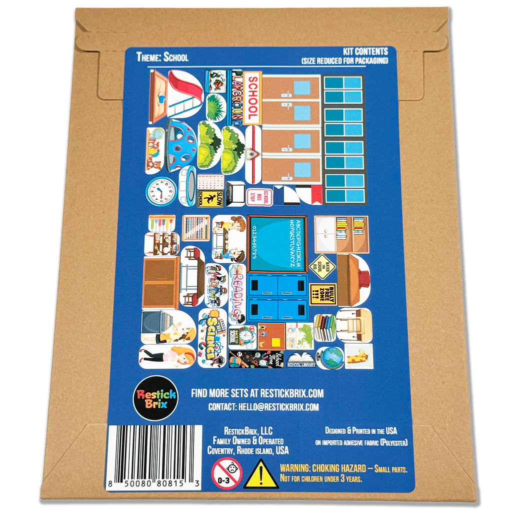 School: Reusable Decals for Magnetic Tiles