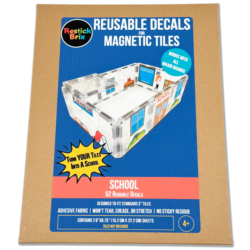 School: Reusable Decals for Magnetic Tiles