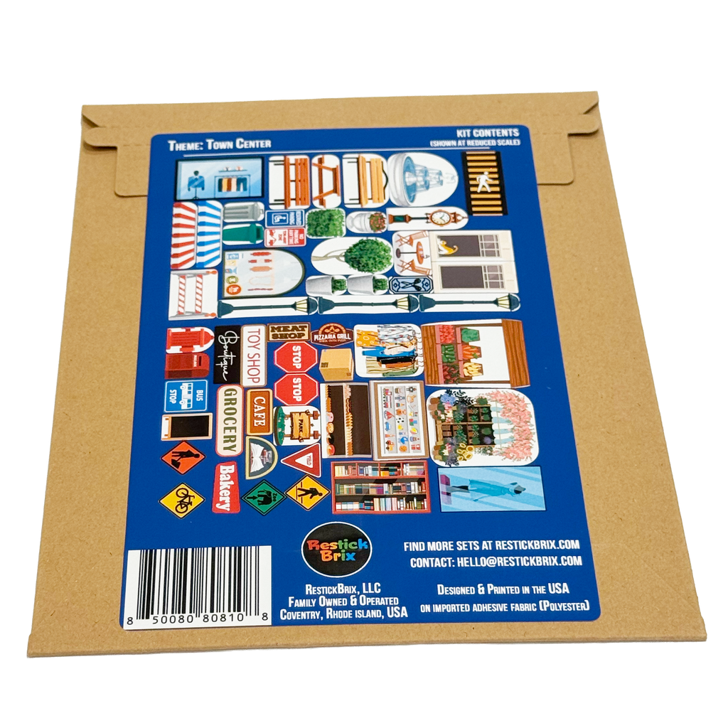 Town Center: Reusable Decals for Magnetic Tiles