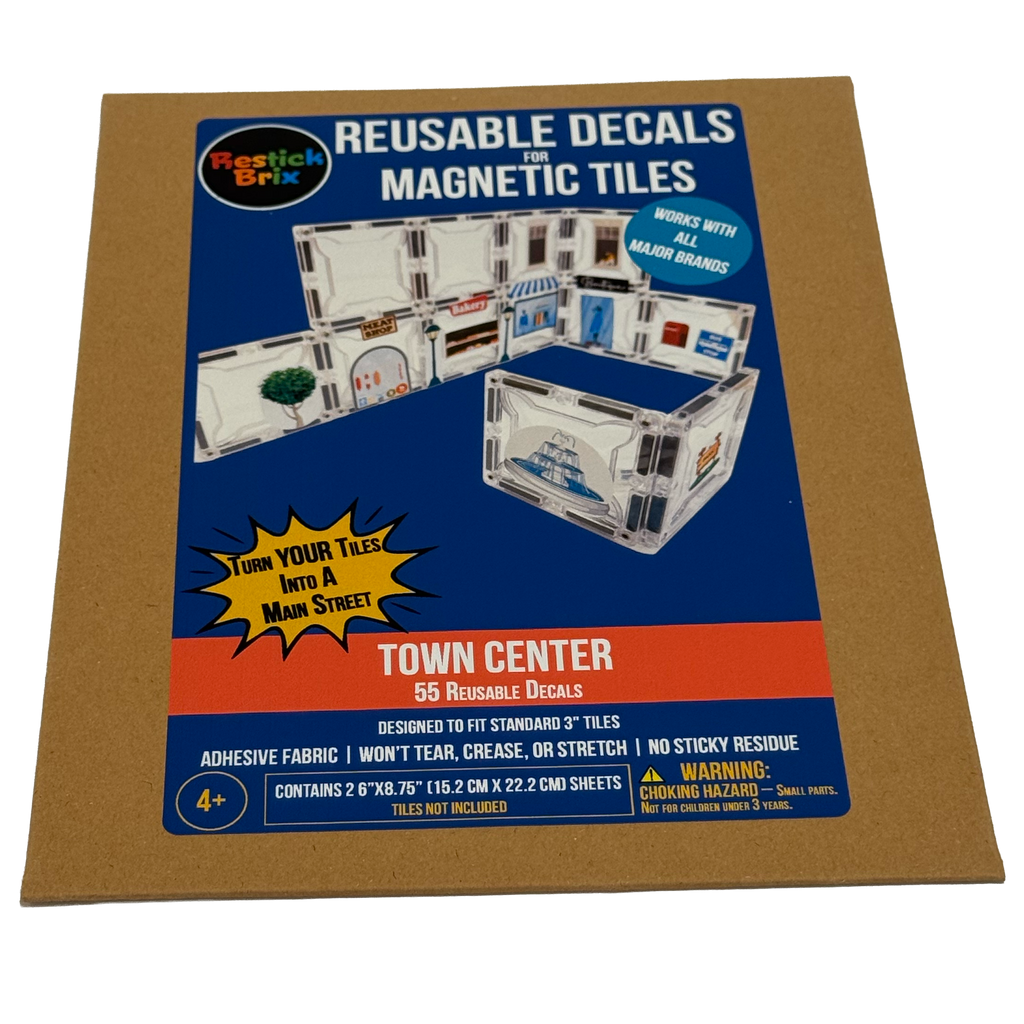 Town Center: Reusable Decals for Magnetic Tiles