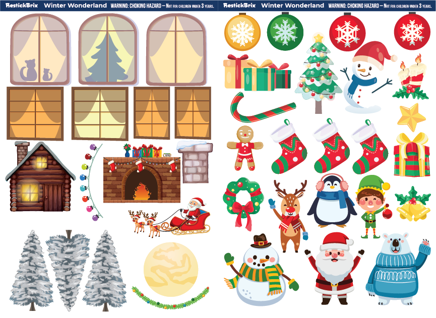 Winter Wonderland: Reusable Decals for Magnetic Tiles