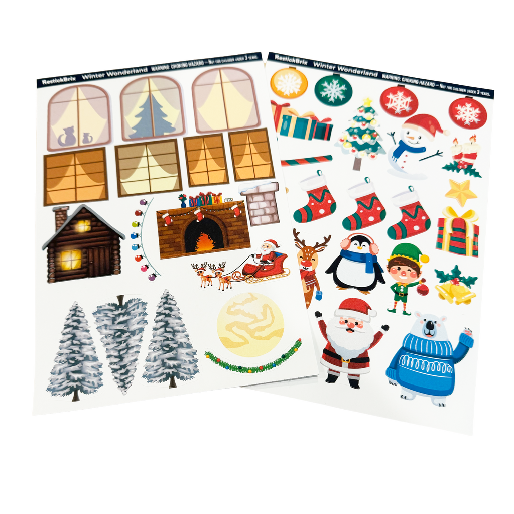 Winter Wonderland: Reusable Decals for Magnetic Tiles