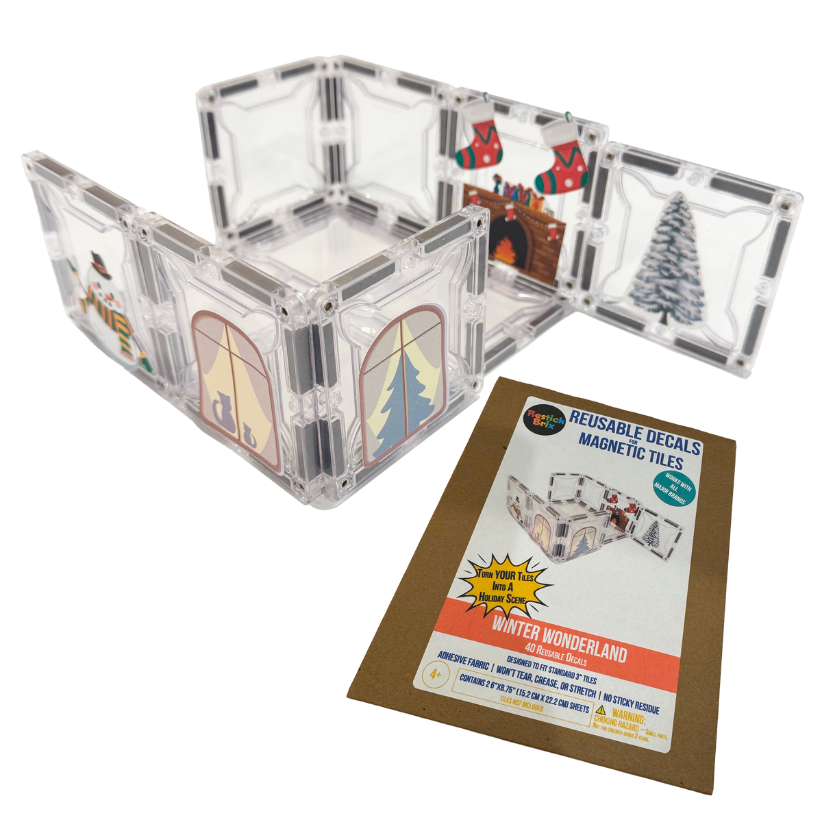 Winter Wonderland: Reusable Decals for Magnetic Tiles